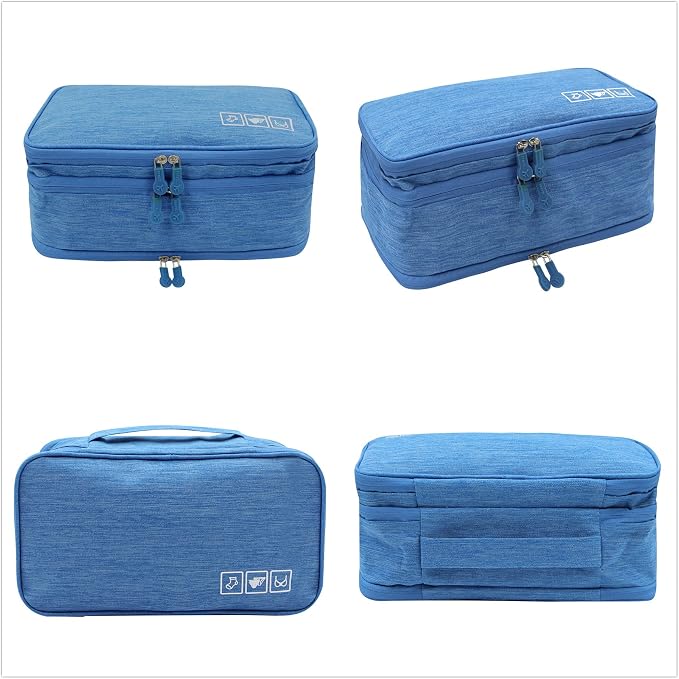 Portable Underwear Bra Storage Bag Waterproof Travel Organizers Multi-Layer Toiletry Packing Cube - Image 3