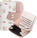 Small Wallet for Women Rfid Bifold Leather Card Holder Wallet With Zipper Pocket by FALANMULE