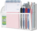 Magnetic Pencil Holder Magnetic Shelf for the Whiteboard 3-Grid Mesh Magnetic Pen Holder for Refrigerator Magnetic Organizer Locker Accessories Organizer for Office (White) by Unknown