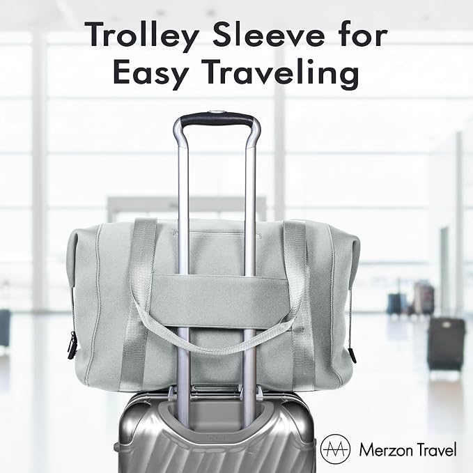 All Week Duffle | 29L | NTB-715 Silver | Large Weekender Travel Duffle, Personal Item, Trolley Sleeve, Sturdy Neoprene & Nylon, Fits Under Airline Seat, TSA Friendly - Image 3