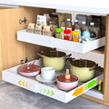 2 Pack Pull Out Cabinet Organizer 21" Deep Expandable Slide Out Drawer Organizers,No Drill Pull Out Drawers Adhesive with Nano Compatible Framed Cabinets Shelves For Kitchen Pantry Adjustable Width by Unknown