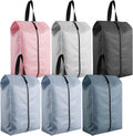6 Pcs Travel Shoe Bags with Zipper Nylon Portable Waterproof Suitcase Shoe Organizer Packing for Golf(L,Dusty Pink) by Bulyoou