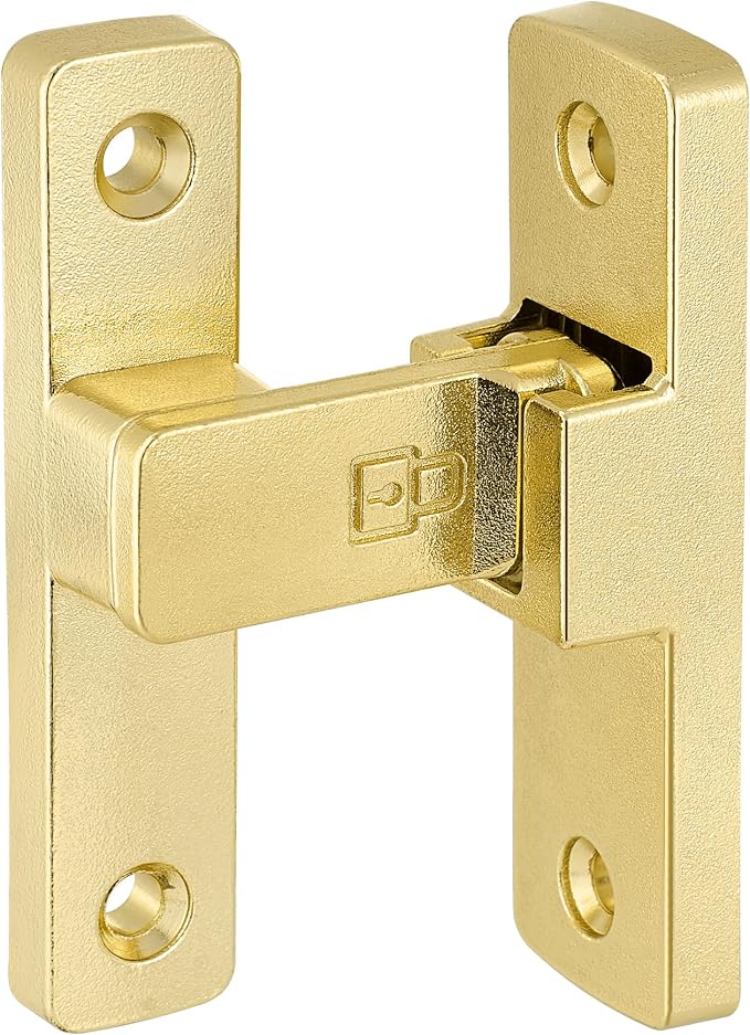 Gold 90 Degree Barn Door Lock ，Right Angle Door Lock Latch | Zinc Alloy Flip Gate Latches,for bedroom,garage,balcony,barn,sliding door,bathroom,window,cabinet,drawer,pet enclosures - Image 5