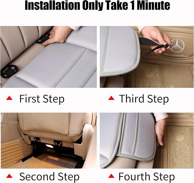 Lofty Aim Car Seat Cushion for Driving, Memory Foam Driver Seat Cushion | Car Seat Cushion for Long Driving, Automotive Seat Cushion for Pain Relief, Car Seat Pillow Fits Most Vehicles, Office, Gray - Image 6