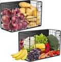 2 Set Magnetic Shelf for Fridge , Fruit Potato & Onion Storage Bins, Pantry Organizers & Storage, Large Container Magnetic Basket for Refrigerator, Kitchen Counter, Cabinet, Magnetic Fridge Organizer | 50 lbs strong magnet, no-drill, large capacity, ve... by Ofiray-home