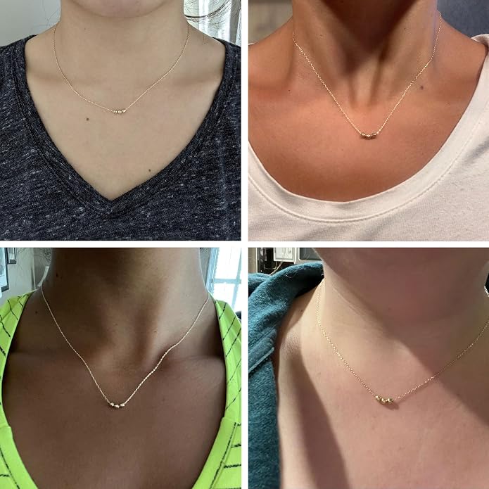 Gold Necklace for Women, Dainty Charm Pendant Necklace Jewelry Gift | 14K Gold Plated, Cute, Delicate, Adults, Non Tarnish, Hypoallergenic, Accessories - Image 3