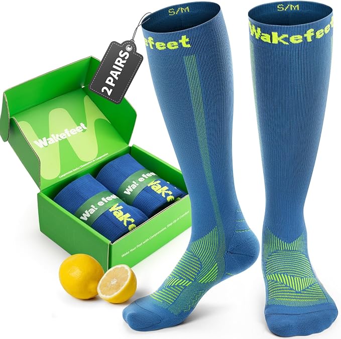 Compression Socks for Men Women 3 Pairs, Compression Stockings, Fragrance Flight Socks for Nurse,Pregnancy,Travelling, Runing, Circulation by Wakefeet