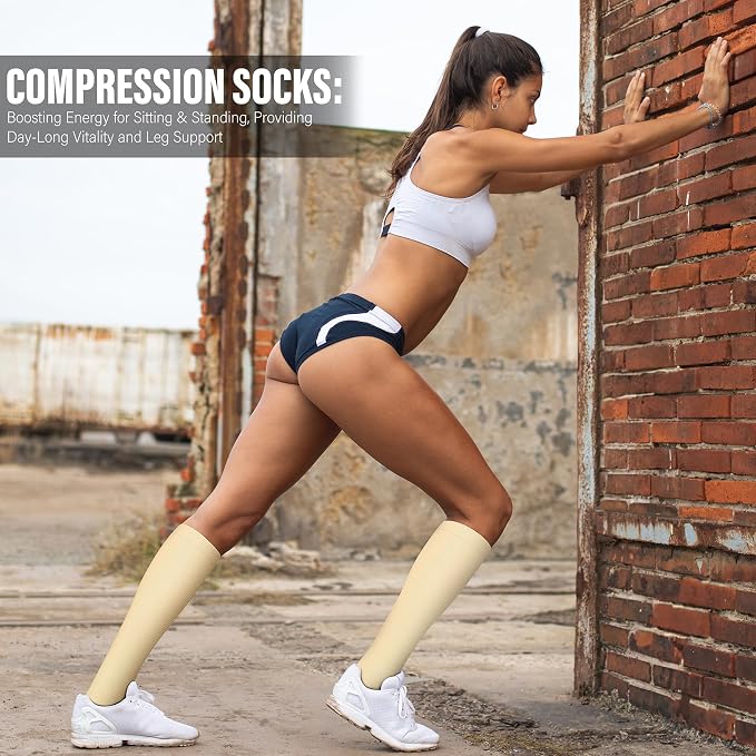 WITHYOU 3 Pairs Compression Socks for Women & Men 15-20 mmHg,Best Support for Nurses Running Hiking - Image 5