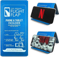 Airplane Phone Holder - Foldable Phone Stand for Plane Travel | Aluminum Build, 9 x 4.3 in. Matte Blue Finish, Tabletop Mount Desk, Plane Tray Seat back, Treadmill, Fits iPhone Cell Phone by FlightFlapbyFolden