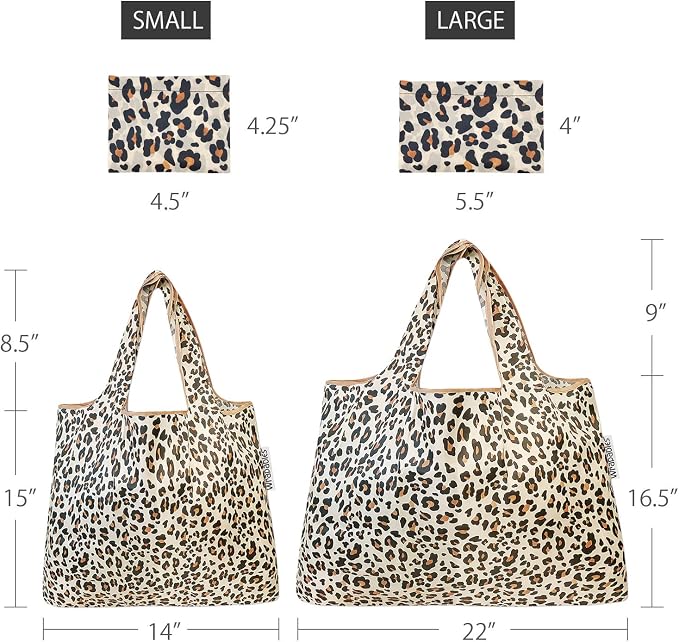 allydrew Large Foldable Tote Nylon Reusable Grocery Bags - Image 3