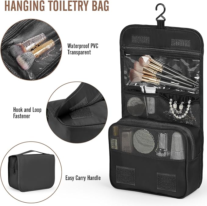 Veken 10 Set/8 Set Packing Cubes for Travel Essentials,Anti-Wrinkle Buckled Suitcase Organizer for Shoe & Toiletry Bag,Carry On Luggage Bag for Airplane & College Dorm Room Accessories,Women Men Gifts - Image 3