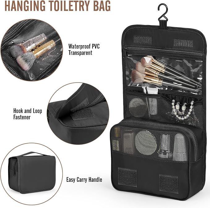 Veken 10 Set Packing Cubes for Travel Essentials,Anti-Wrinkle Buckled Suitcase Organizer for Shoe & Toiletry Bag,Carry On Luggage Bag with 99+ Count Mesh Holes for Airplane & College Dorm Accessories - Image 3