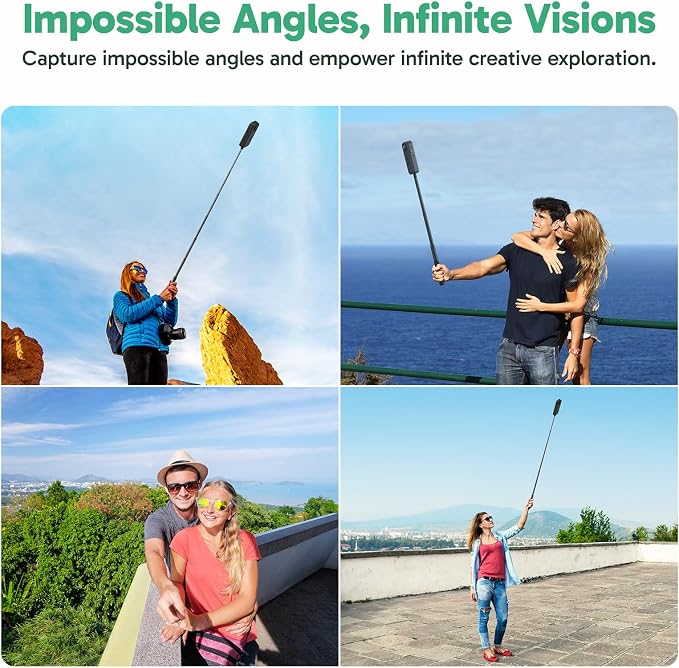 AKASO 47.2"/120cm Invisible Selfie Stick for 360 Action Camera | Aluminum Alloy Invisible Pole for Insta360, DJI Osmo 360, GoPro Hero, AKASO 360/EK7000/EK7000 Pro, Brave 4/7 LE Action Camera - Image 5