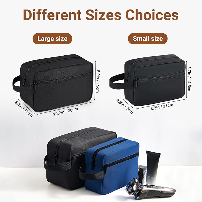 Elviros Travel Toiletry Bag for Women and Men,Lightweight Makeup Bag Hanging Dopp Kit with Shaving Compartment Cosmetic Organizer Large Tool Bag Travel Essentials,Gifts for Men(Large,Black) - Image 3