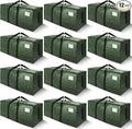 SWEET DOLPHIN 12 Pack 200LB Heavy-Duty Moving Bags with Wrap-Around Handles, Extra Large Storage Totes for Space Saving, Clothes Storage Bags, College Dorm Essentials, Green, 24 Gal by SWEET+DOLPHIN