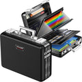Fireproof Document Box, Ultra Hard Metal Frame Fireproof Safe Box | Aluminum Alloy Frame Zipperless All-Around Fireproof Document Organizer with TSA Lock Black by COLCASE