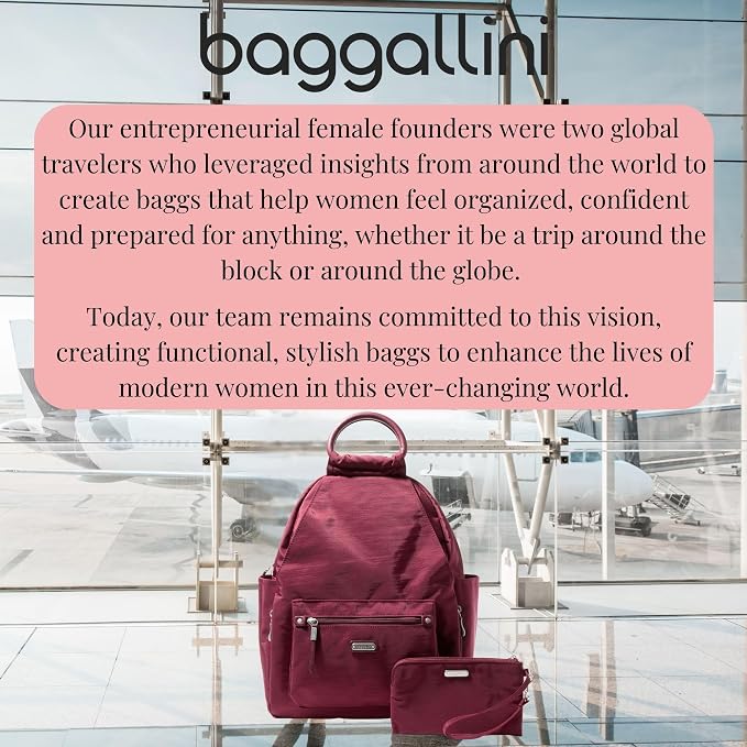 Baggallini All Day Backpack with RFID Phone Wristlet - Lightweight Travel Backpack for Women - Image 8