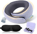 Neck Pillow Airplane Travel Set - Memory Foam Pillow for Plane and Driving Neck Rest - 360 Ergonomic Support Travel Pillows for Sleeping - Washable Cushion Kit for Flight & Car by Unknown