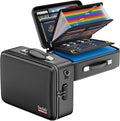 DocSafe Fireproof Document Box Hard Case with Lock ＆ Accordion File Folder | Fire and Water Resistant Safe Box,File Organizer,Multi-Pocket,Home Office Travel Storage for Important Document,Laptop,Black by DocSafe