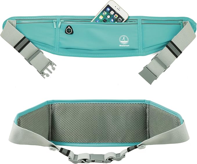 Slim Running Belt Fanny Pack, Phone Holder Waist Pack Money Belt - Green - Image 4