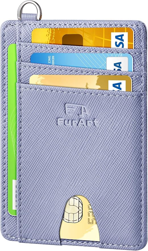 FurArt Slim Minimalist Wallet RFID Credit Card Holder for Men | slim minimalist compact rfid id window thin by FurArt