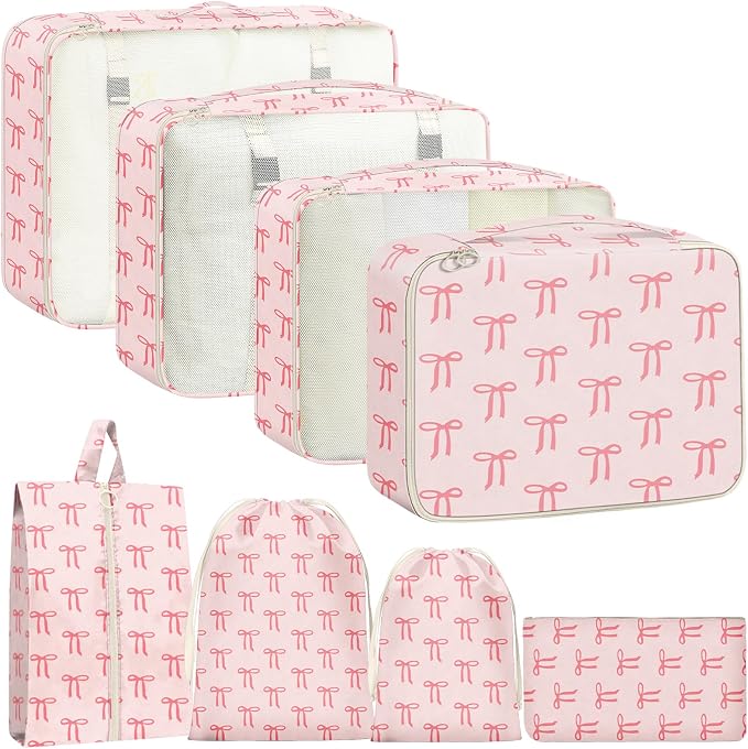 8 Set Packing Cubes for Travel Suitcase Organizer Bags Luggage Packing Cubes Set Travel Essentials Accessories Gifts for Women by YEEYAA