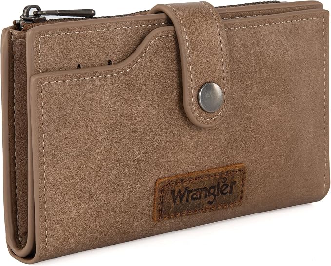 Wrangler Wallet for Women Bifold Card Holder with Zipper and ID Window - Image 5