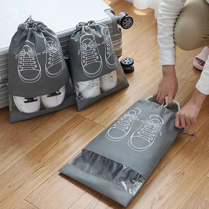 15 Pack Shoe Bags, Portable Travel Shoe Bags, 17.3 x 12.6 Inches, Storage Bags for Packing, Travel Essentials for Men and Women - Image 3