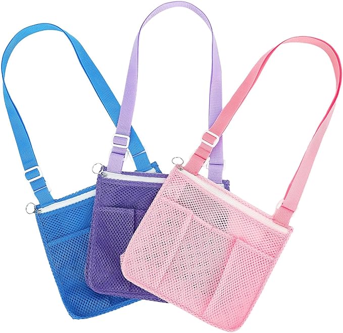 Fammart Mesh Beach Bag for Women, Large Beach Toy Pool Bag with Zipper Pocket, SandProof Cruise Essentials 2026 Family Travel by Fammart
