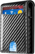2026 Wallet for Men - RFID Blocking [Functional & Practical] Bifold Slim Minimalist Credit Card Holder Pop Up Wallet Metal Case with Cash Slot, Front Pocket with ID Window, Gift Boxed (Carbon Fiber) by QLDBrand