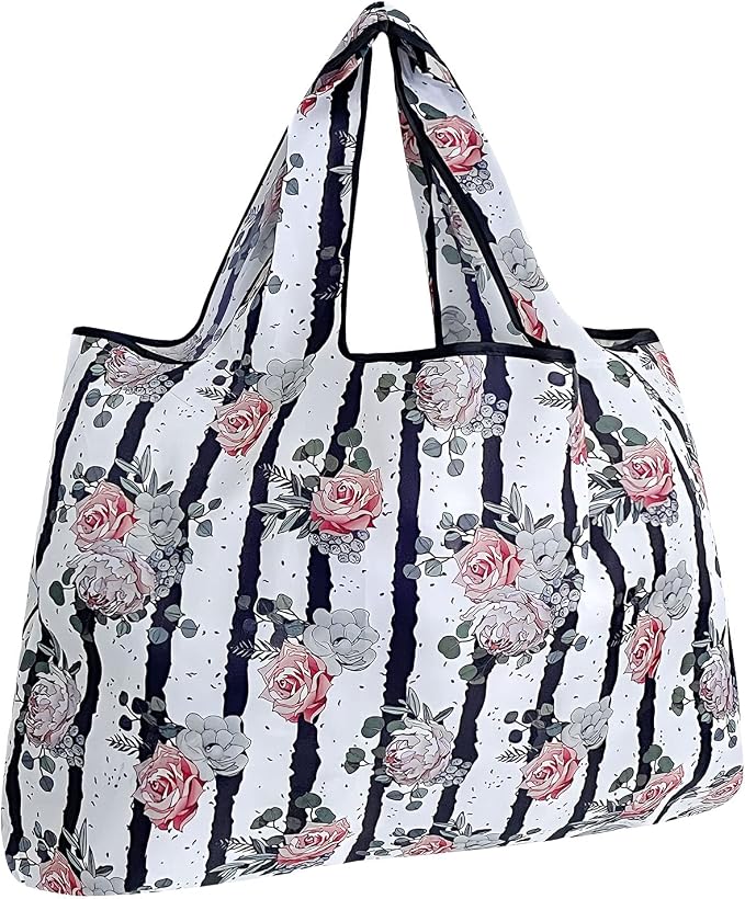 allydrew Large Foldable Tote Nylon Reusable Grocery Bags by allydrew