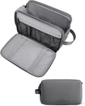 BAGSMART Toiletry Bag for Men, Travel Toiletry Organizer Dopp Kit Water-resistant Shaving Bag for Toiletries Accessories, Door Room Essentials,Grey-large by BAGSMART