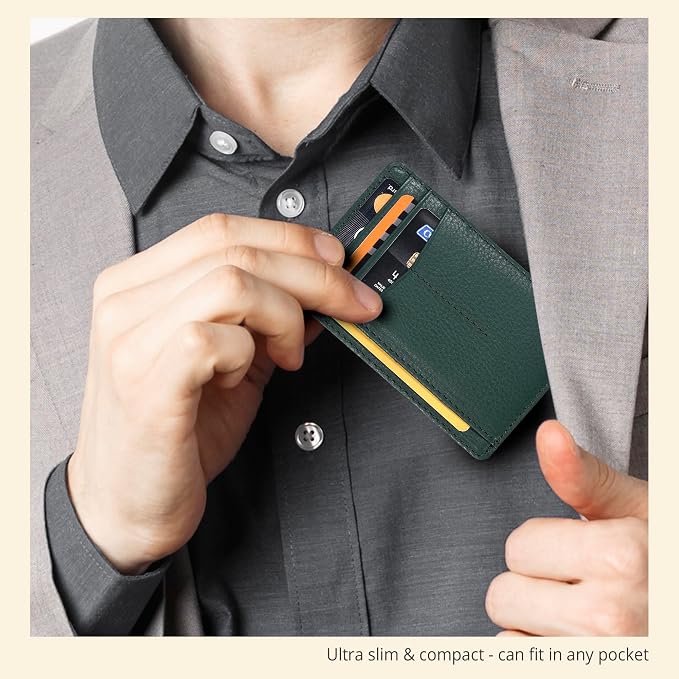 Oak Leathers Minimalist Slim Leather Wallet - RFID Card Holder - Image 6