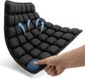 Sondour Travel Cushion Airplane Seat for Long Flights,42 Airbags Cushion | Press-Type Inflatable Wheelchair Seat Cushion for Car,Office,Stadium,Ergonomic Comfort Support Pressure Relief-Black by Starlo