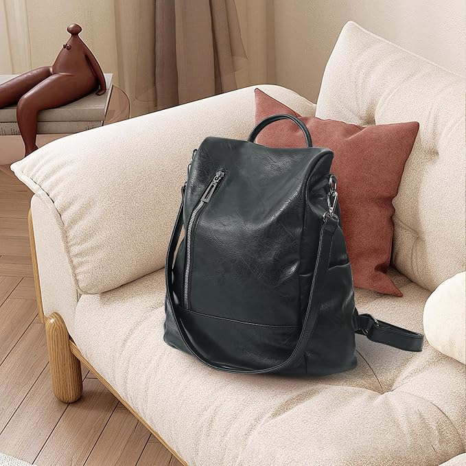 Women Backpack Purse PU Leather Anti-theft Casual Shoulder Bag Fashion Ladies Satchel Bags - Image 8