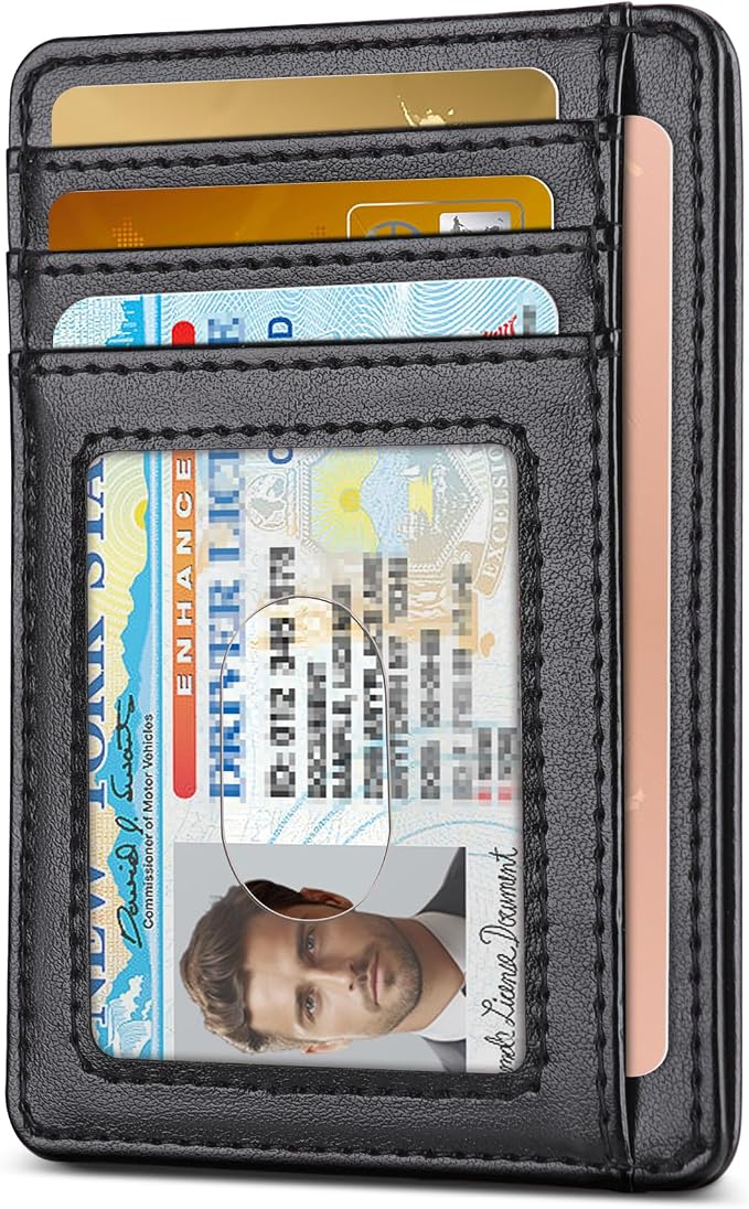 Teskyer Slim Minimalist Wallet for Men, RFID Front Pocket Card Holder | Ultra Slim Front Pocket Design, 8 Card Slots, RFID Protection, Smooth Faux Leather for Everyday Carry - Image 7