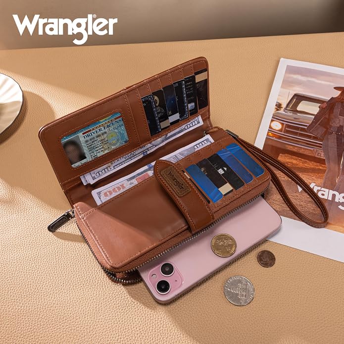 X Wrangler Women's Wallets Bifold Wristlet Wallets for Women Large Capacity Credit Card Wallet with ID Window - Image 2
