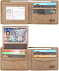 HIMI Wallet for Men-Genuine Leather RFID Blocking Bifold Stylish Wallet With 2 ID Window by WelcometoHIMI