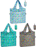 HOLYLUCK Reusable Grocery Bags,Heavy Duty Foldable Shopping Tote Bag (Standard, Multi Dog Paw Prints) by holyluck