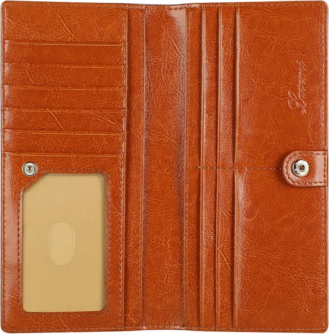 Ultra Slim Thin Leather Women Wallet RFID Blocking Credit Card Holder Bifold Long Ladies Billfold - Image 3