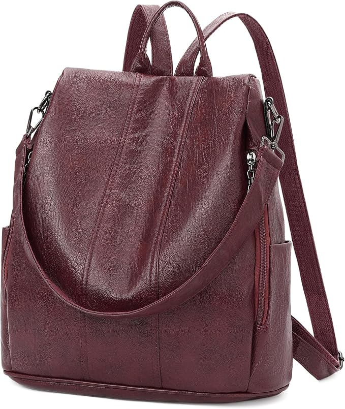 GAEKEAO Women Backpack Purse PU Leather Anti-theft Casual Shoulder Bag Convertible Large Satchel Bags for Travel Casual Work by GAEKEAO