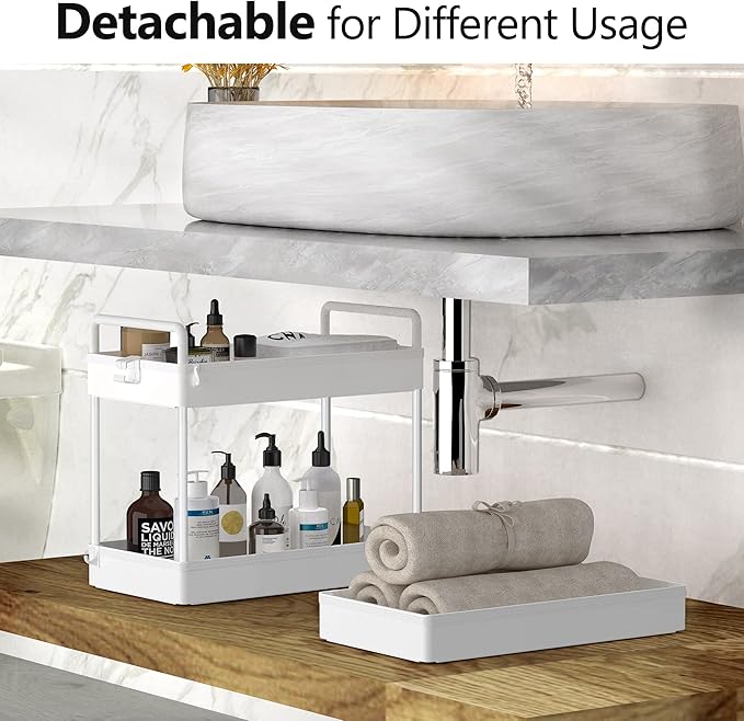 SOLEJAZZ 3 Tier Slim Rolling Storage Cart Organizer with Wheels, White | Utility cart for bathroom, laundry, bedside, dorm&narrow spaces. Fits craft, nail, makeup, snack, art, diaper&baby essentials - Image 4