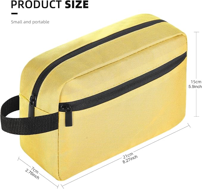 Icramsy Travel Toiletry bag Toiletry bag for women men Hanging Cosmetic bag Travel accessories for Women Men (Yellow) - Image 2