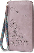 KITEVIUN RFID Wallet Women, Large Capacity Butterfly Cell Phone Clutch Purses Ladies Wristlet Wallets for Women by KITEVIUN