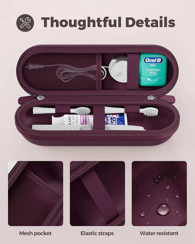 ProCase Electric Toothbrush Travel Case for Oral-B & Philips Sonicare -L | Hard Travel Case for Oral-B 1000/1500/5000/7000/9600 & iO 7/8/9, Philips Sonicare 4100/5100/5300, Fits Full-Size Brushes - Image 5