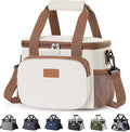 Lifewit Medium Lunch Bag, Insulated Lunch Box, Soft Cooler Cooling Tote for Adult Men Women, Beige 12-Can (9L) by Lifewit