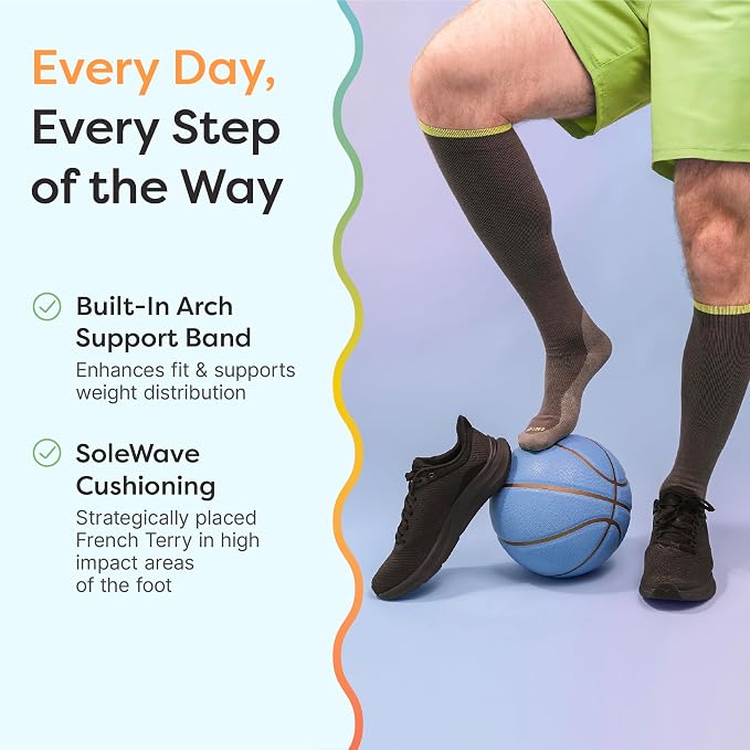 ZenToes Compression Socks for Women & Men, Knee High Socks with Targeted Cushioning - Image 6