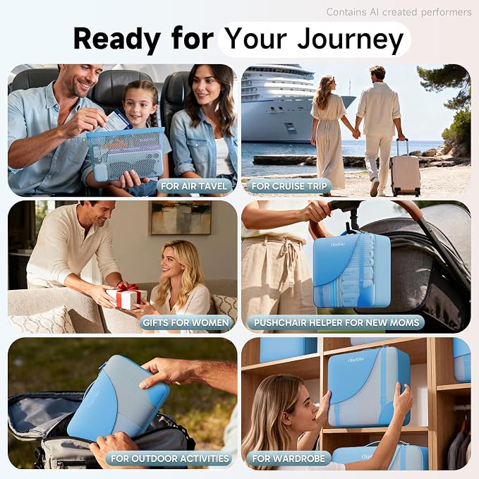 OlarHike 9 Set Packing Cubes for Travel,Gifts for Women Mom,Anti-Tearing Suitcase Organizer,with Over 1000 pcs Mesh Holes,Vacation Essentials & Accessories for Cruise Ship - Image 10