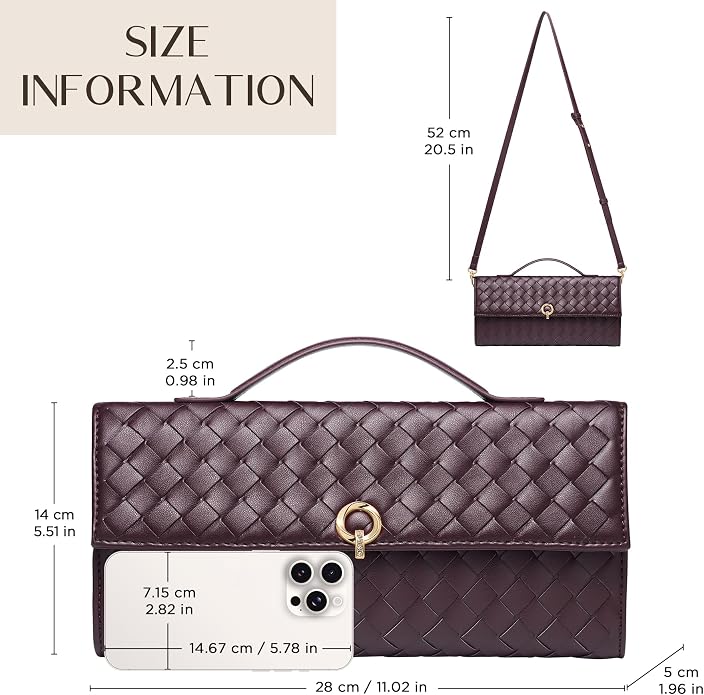 Anti Theft Crossbody Bag for Women, RFID Blocking Travel Purse Slash Proof | CHUNLI Pickpocket Proof Crossbody Bags, Travel Purse Bag with Lockable Zippers & Slash Resistant Strap - Image 6