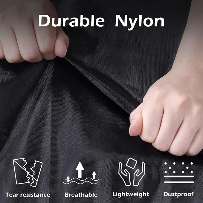 MISSLO Portable Nylon Travel Shoe Bags with Zipper Closure (Pack 4, Black) - Image 5